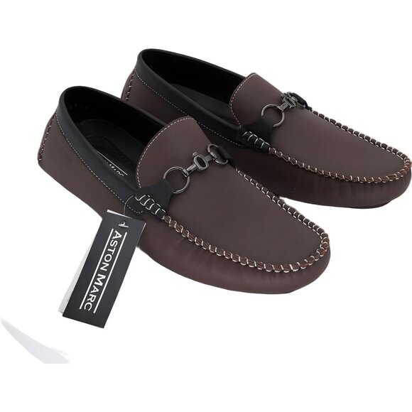 Aston Marc Men's Bit Loafers Renton Brown Driving Moccasins US 11M EU 44 - Picture 4 of 6
